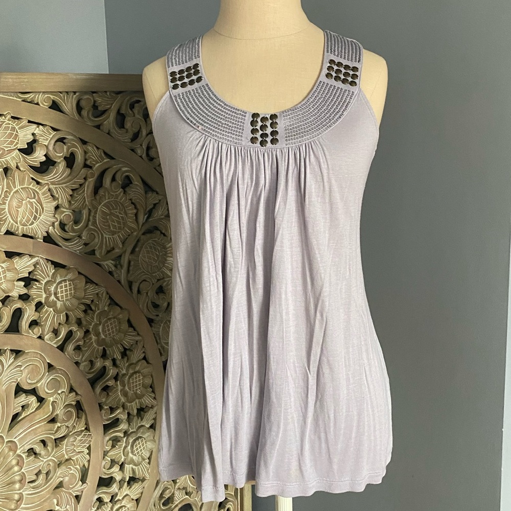 [kische] Light Purple Cleopatra Neck Tank Top